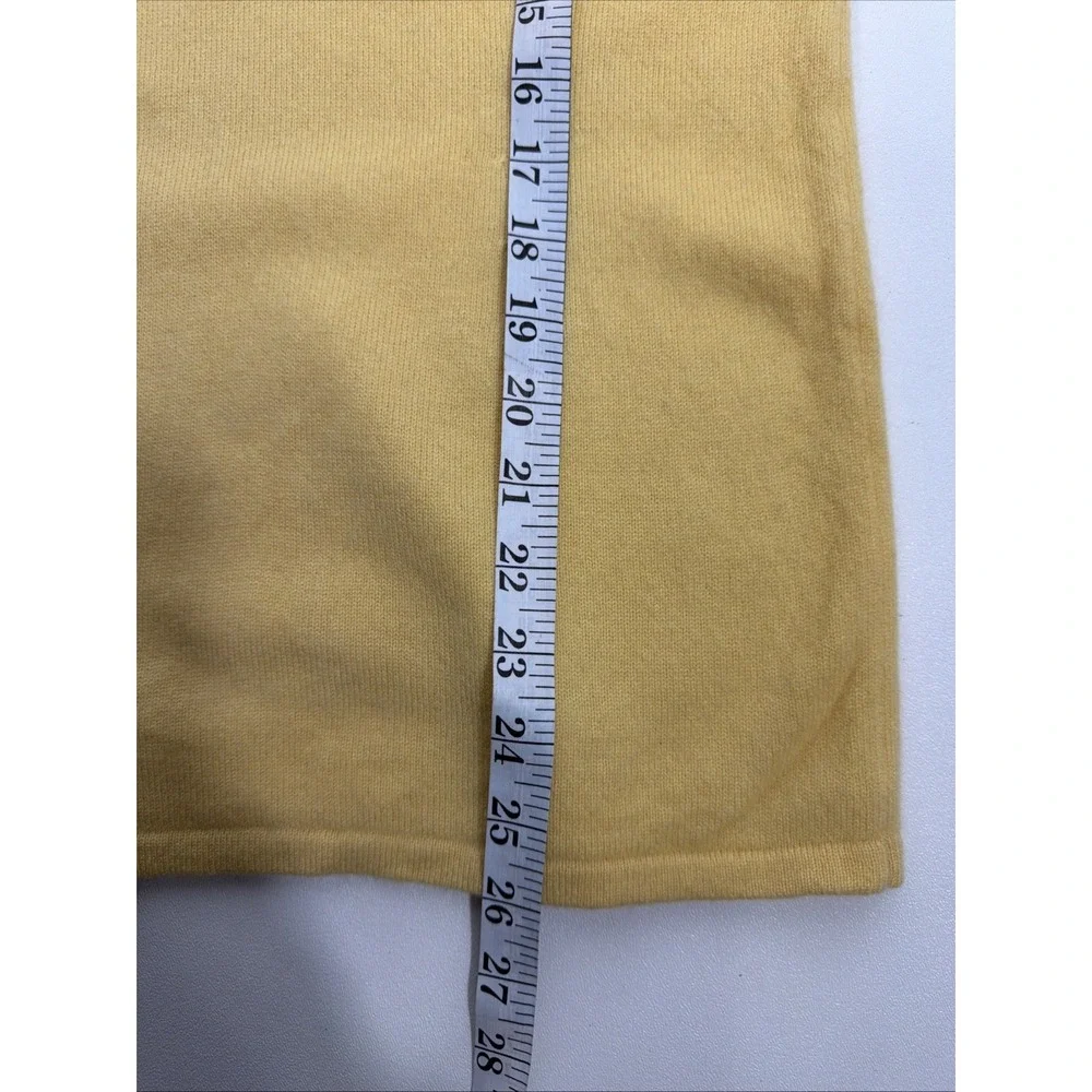 Sutton studio‎ 100% Cashmere Women Yellow Short Sleeve Top XL